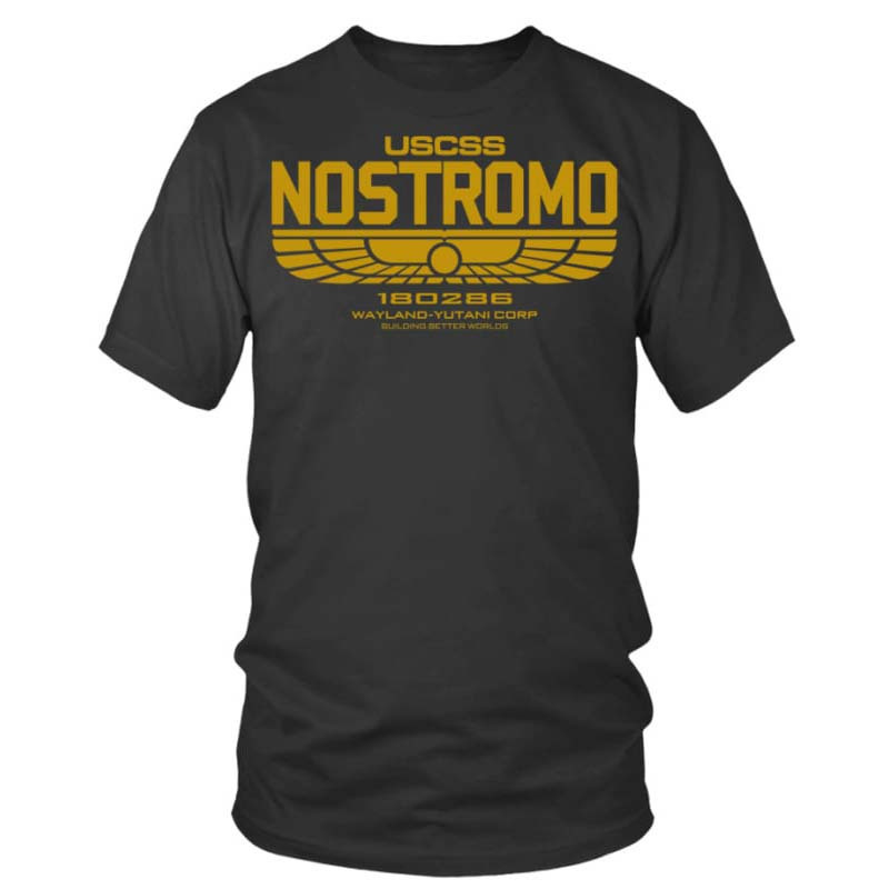 

036. Alien Nostromo2 Bk 29361 Funny Men’s Short Sleeve Graphic T-shirt Collection Black Vv