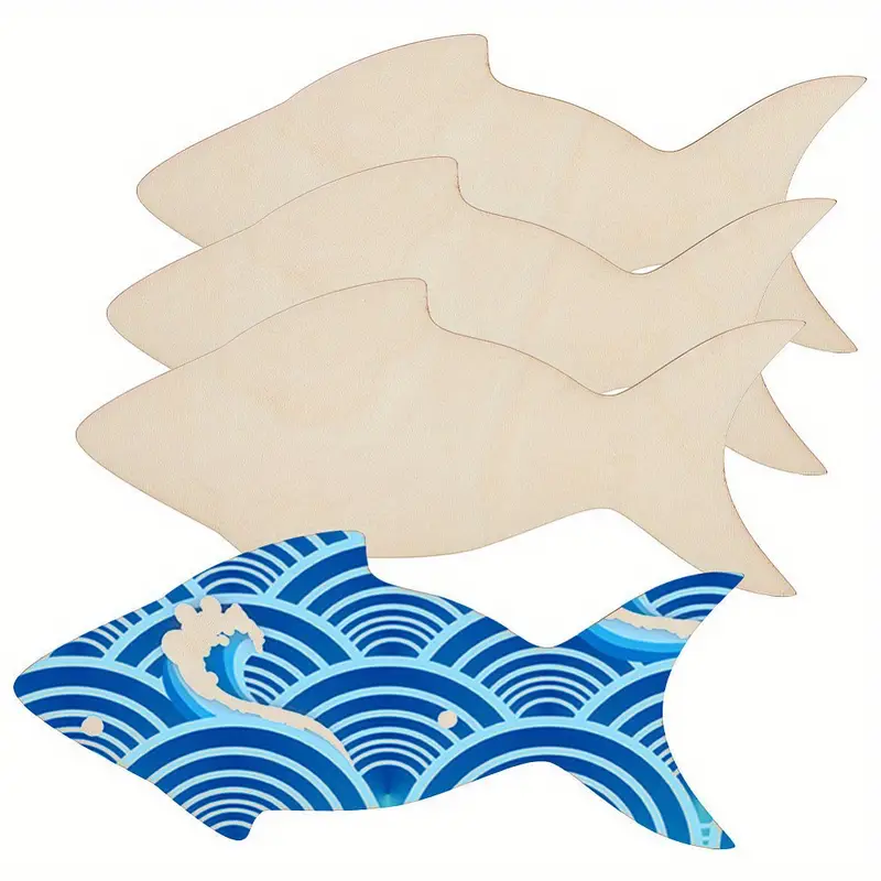Fish - Laser Cut Out Unfinished Wood Craft Shape FSH35 Fish - Laser Cut Out Unfinished Wood Craft Shape FSH35