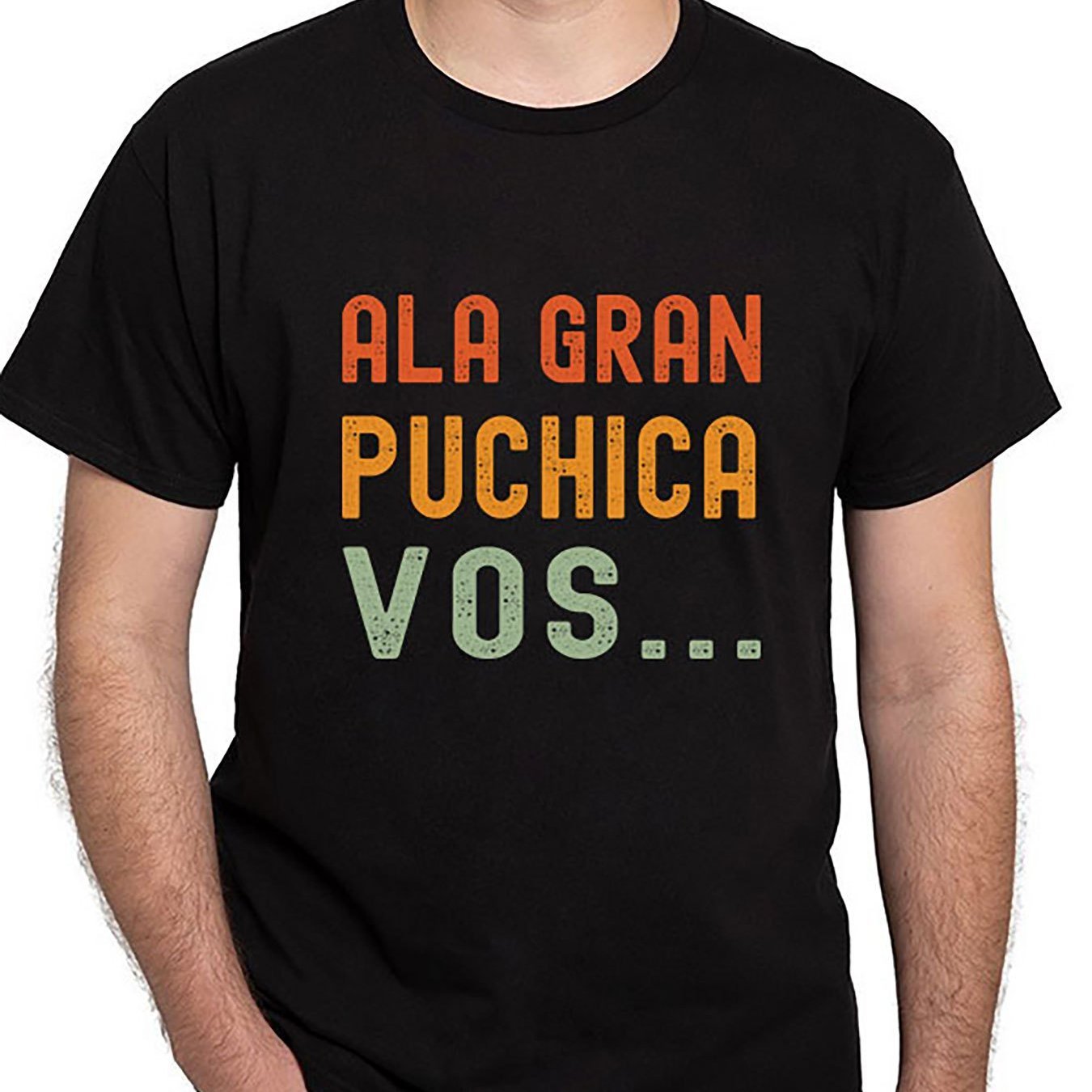 

Ala Gran Puchica Vos Spanish Quote El Salvador 82943 Funny Men’s Short Sleeve Graphic T-shirt Collection Black, 1 Pc, 100% Cotton T-shirt