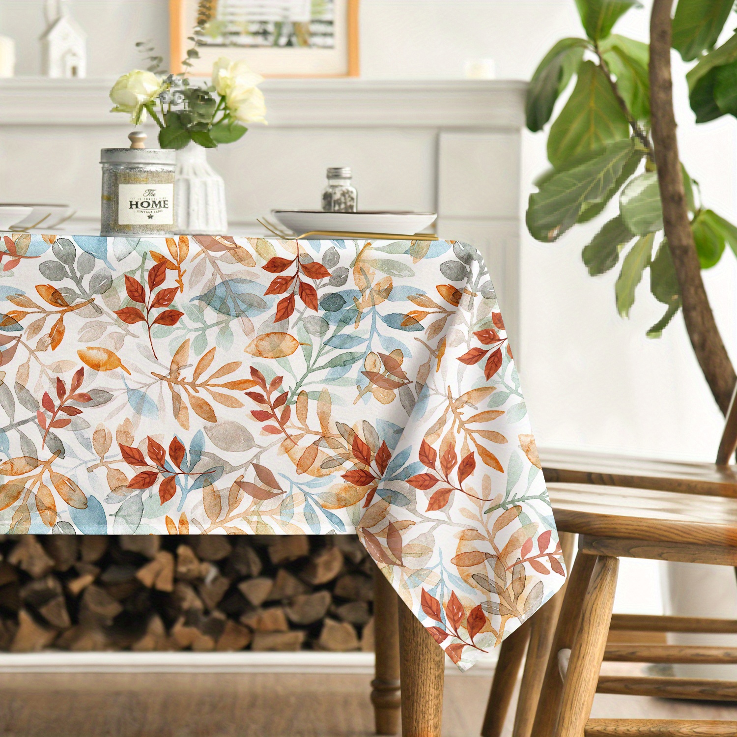 

Sm:e Fall Tablecloth 60x84 1pc, Cloth 18 X 4pc Rectangular, Table For