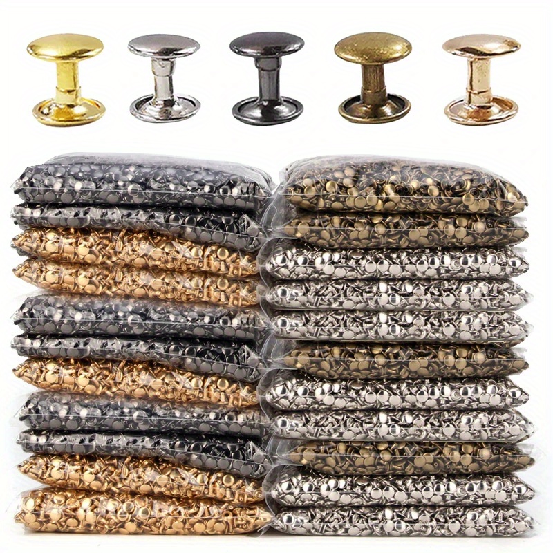 

Sets 6/7/8/9/10/12mm Metal Rivets Round Rivet For Faux Leather Craft Bag Belt Garment Hat Shoes Pet Collar Decor