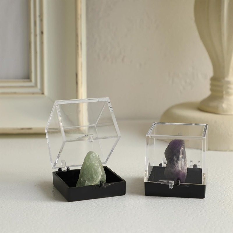 ヴィンテージスタイルのアクリル製鉱物標本ディスプレイボックス 宝石