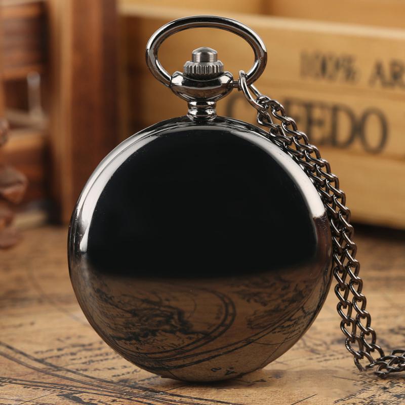 TEMU 1pc Luxury Smooth Quartz Pocket Color Retro Steampunk Necklace Pendant Clock Watches