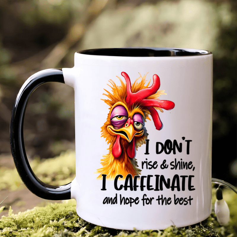 

1pc, 3a Grade, , 1 And Hope For The Best, Chicken Mug, Funny Mug, 11 Oz Ceramic Coffee Mug, Room Decoration, Drinking Cup, Birthday Gift, Holiday Gift, Christmas Gift, New Year Gift