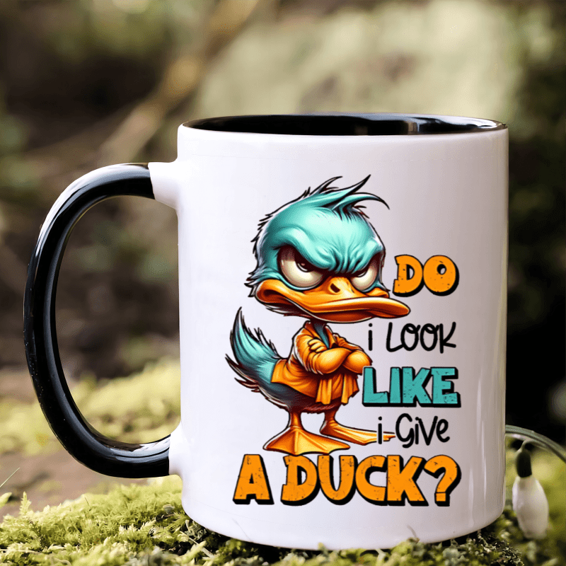 

1pc, 3a Grade, Do I Look Like I Give A Duck, Duck Mug, Funny Mug, 11 Oz Ceramic Coffee Mug, Room Decoration, Drinking Mug, Birthday Gift, Holiday Gift, Christmas Gift, New Year Gift