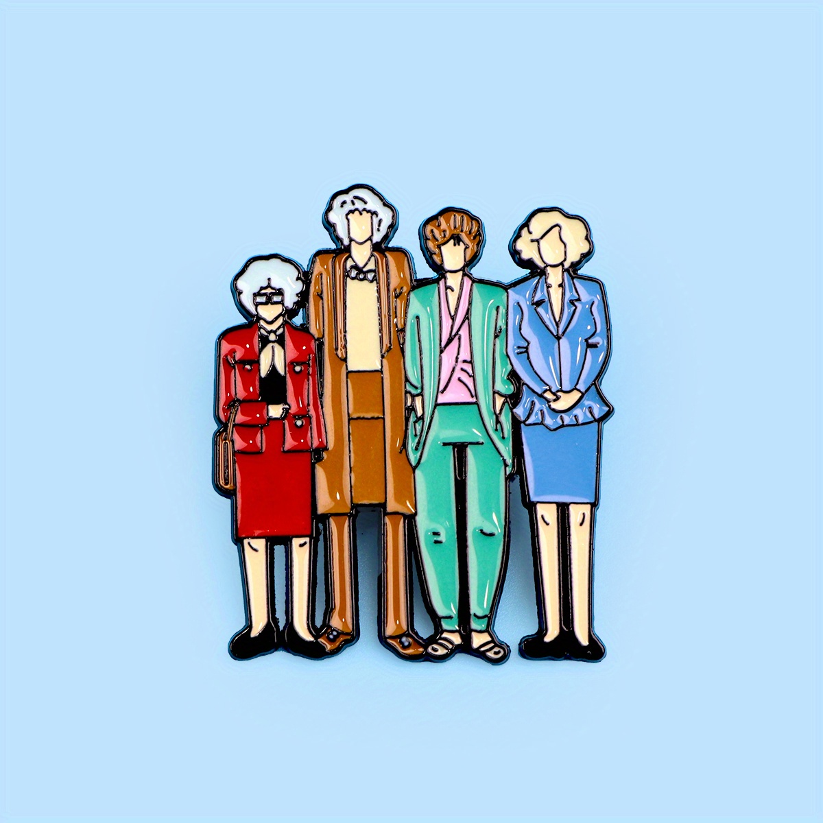 Enamel Pins Featuring A Golden Friendship Theme, Perfect For Backpacks, Briefcases, And As Stylish Additions Or Gifts