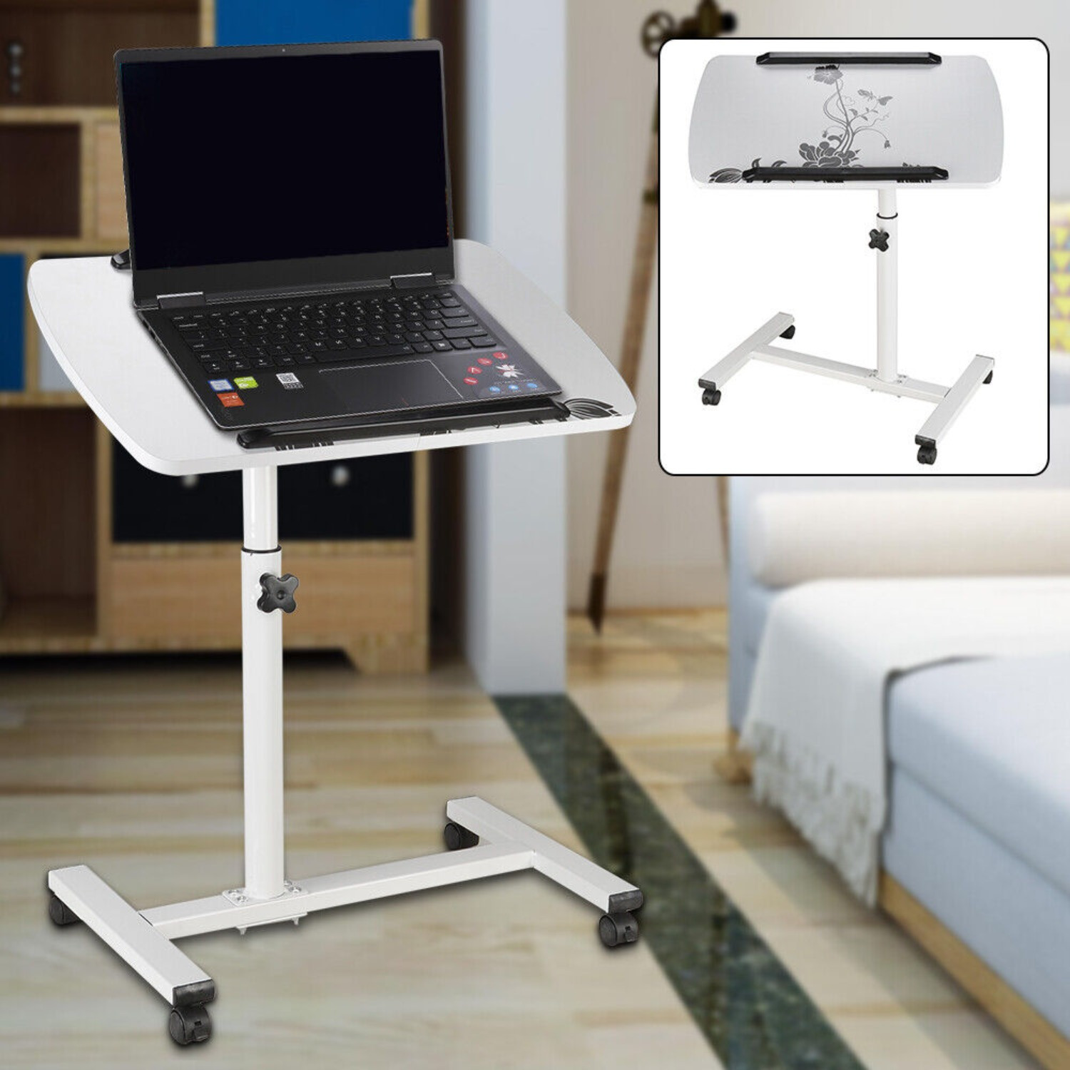 Laptop Table With Wheels, Height, Suitable Use