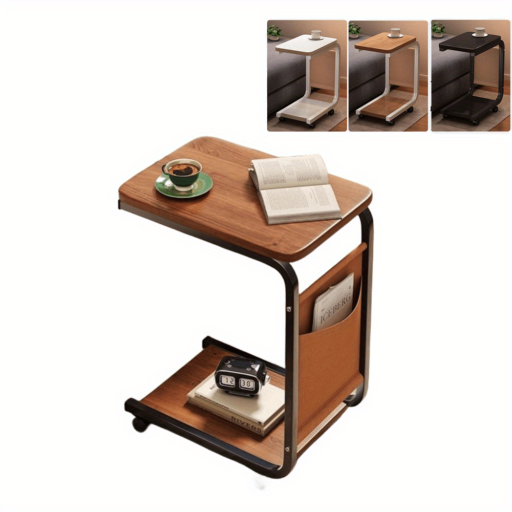 

1 Pack, Mobile Sofa Side Table, Household Bedroom Bedside Small Table, Bedside Modern Minimalist Storage Rack