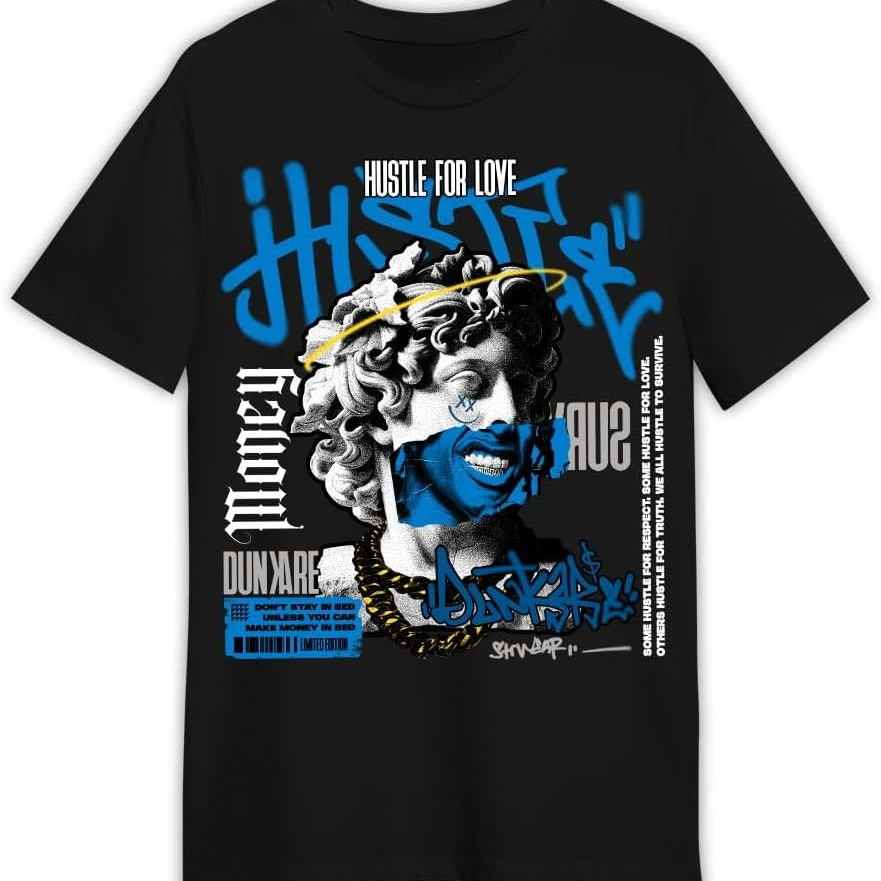 

Hustles Streetwear Shirt To Match Industrial Blue 4s