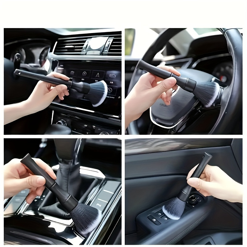 1pc Car Interior Detailing Brush, Soft Bristle Cleaning Brush Dusting Brush, Boat/Car Interior Cleaning Tool, Auto Detail Brush Boat/Car Dash Duster Brush (Black), Christmas gifts