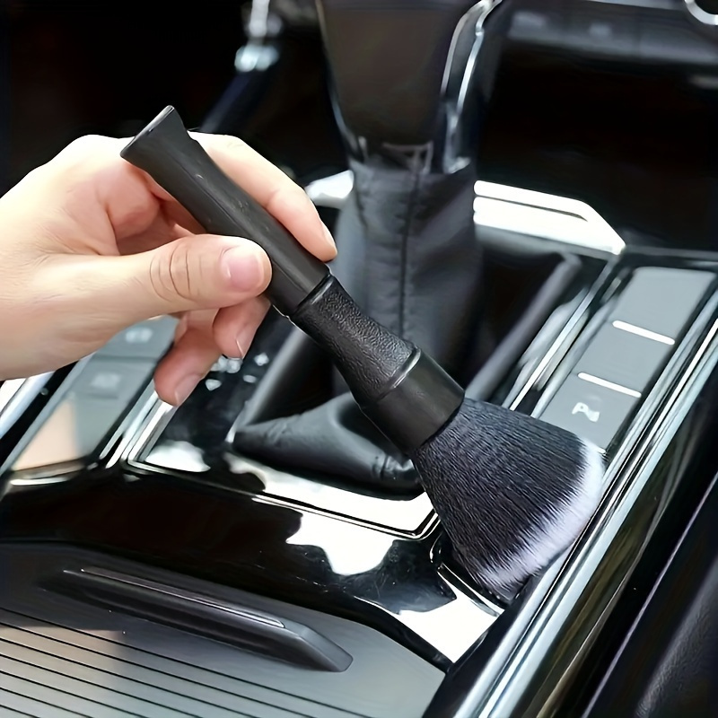 1pc Car Interior Detailing Brush, Soft Bristle Cleaning Brush Dusting Brush, Boat/Car Interior Cleaning Tool, Auto Detail Brush Boat/Car Dash Duster Brush (Black), Christmas gifts