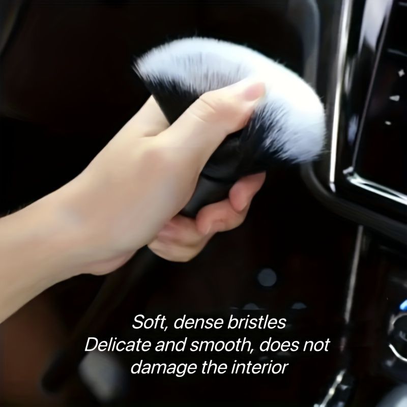 1pc Car Interior Detailing Brush, Soft Bristle Cleaning Brush Dusting Brush, Boat/Car Interior Cleaning Tool, Auto Detail Brush Boat/Car Dash Duster Brush (Black), Christmas gifts