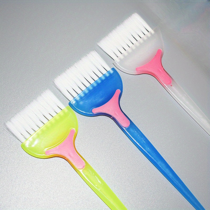 3pcs Professional Hair Dye Brushes - Soft Bristle, Multi-functional For Salon-quality Styling & Coloring