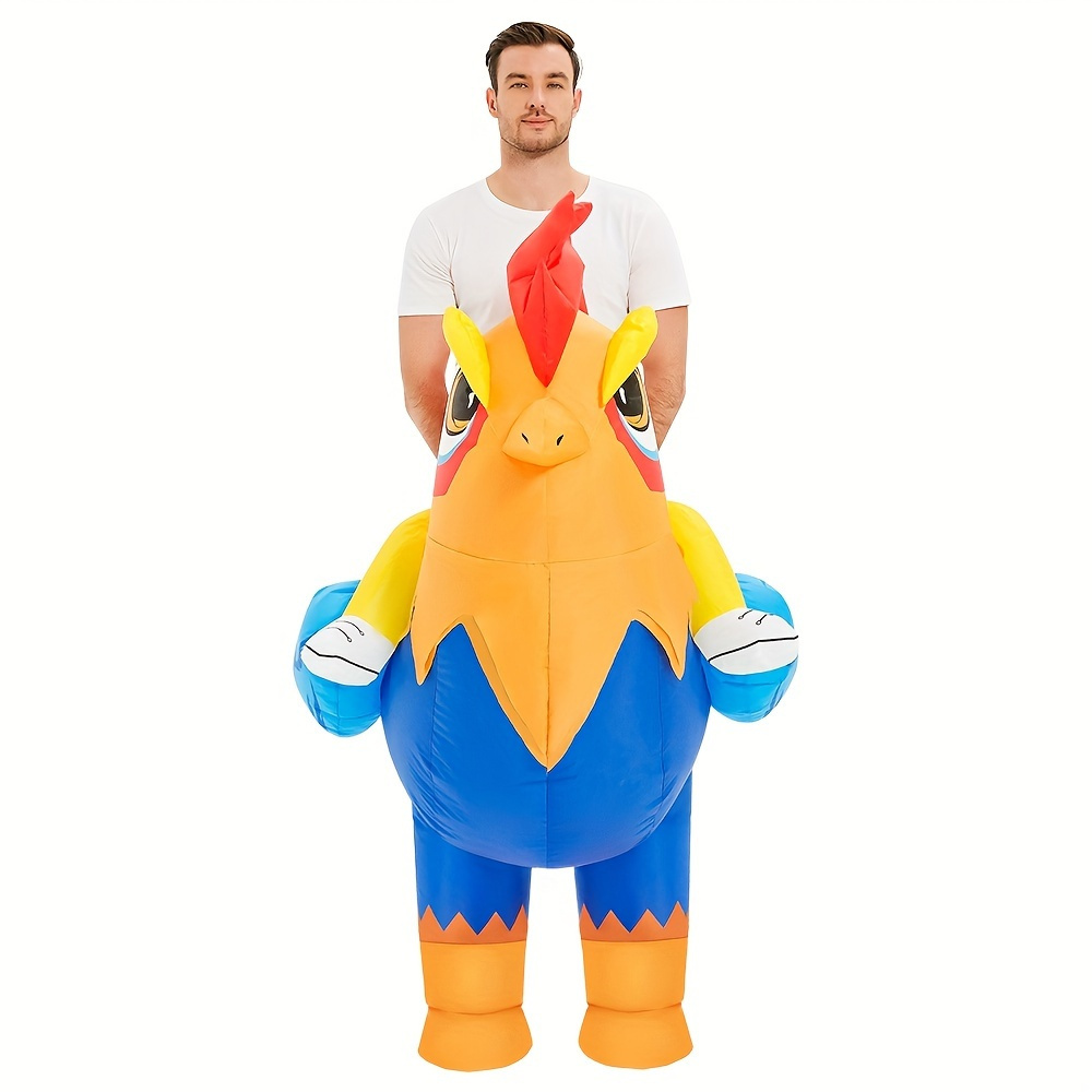 Costume Gonflable De Coq Pour Adulte - Déguisement Animé Avec Abdos - Carnaval, Fête, Halloween, Noël - 5