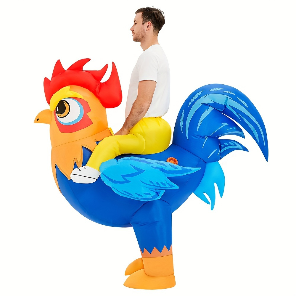 Costume Gonflable De Coq Pour Adulte - Déguisement Animé Avec Abdos - Carnaval, Fête, Halloween, Noël - 4