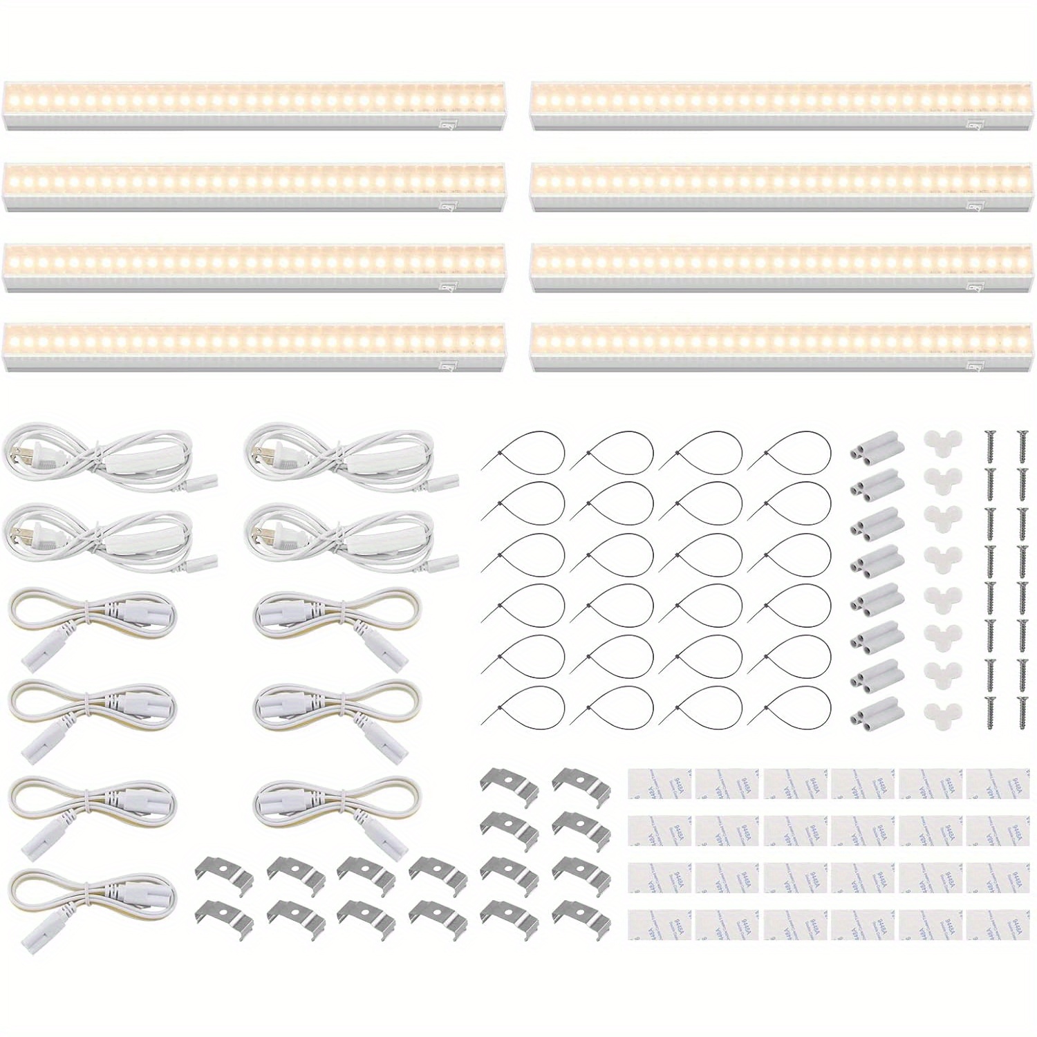 

8-pack Grow Lights For Indoor Plants, Full Spectrum Sunlight, 1ft Plant Light, Led Grow Light, T5 Grow Light Strip, Plug And Play, Yellow