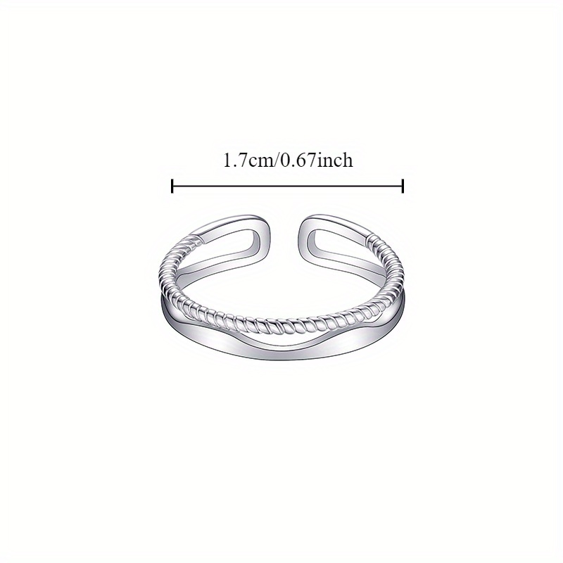 Adjustable Cuff Ring Women Copper Alloy Open Daily Vacation Ring