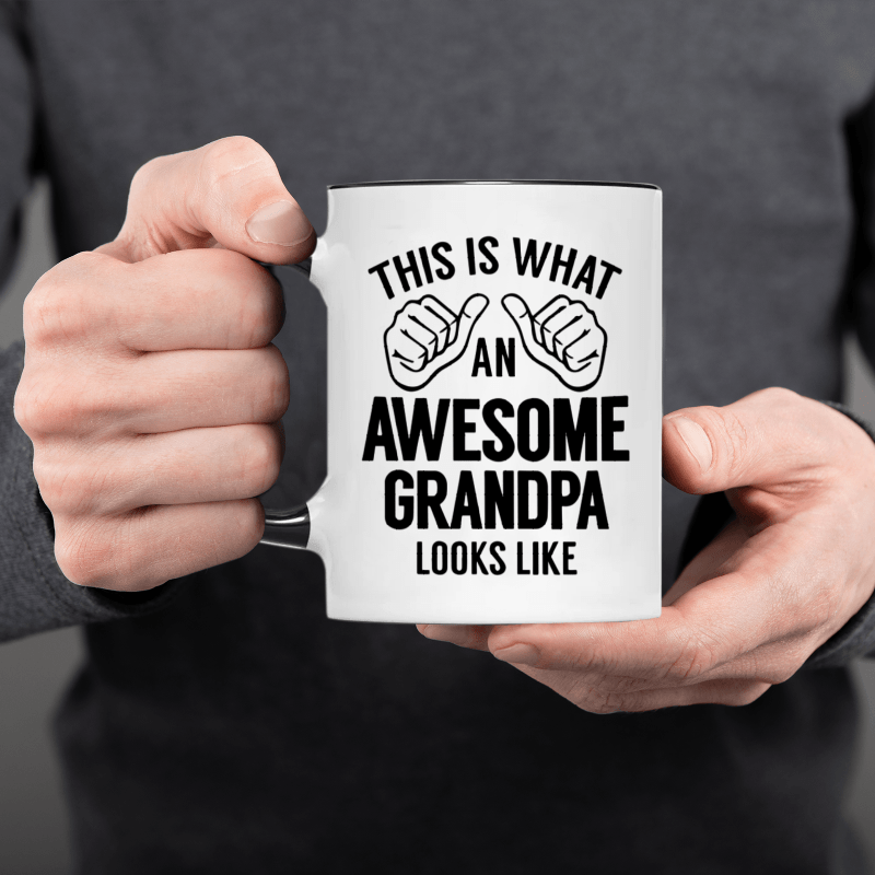 

1 Piece, 3a Grade, This Is What An Awesome Grandpa Looks Like, Mug For Grandpa, 11 Oz Ceramic Mug, Gift Coffee Mug, Best Birthday Gift Of Tea Cup, Gift Coffee Cup For Men