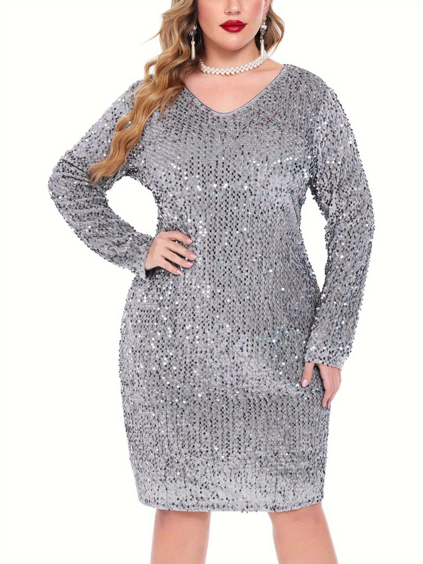 plus size silver glitter dress Miss Me Sequin Mini Dress Silver Curve