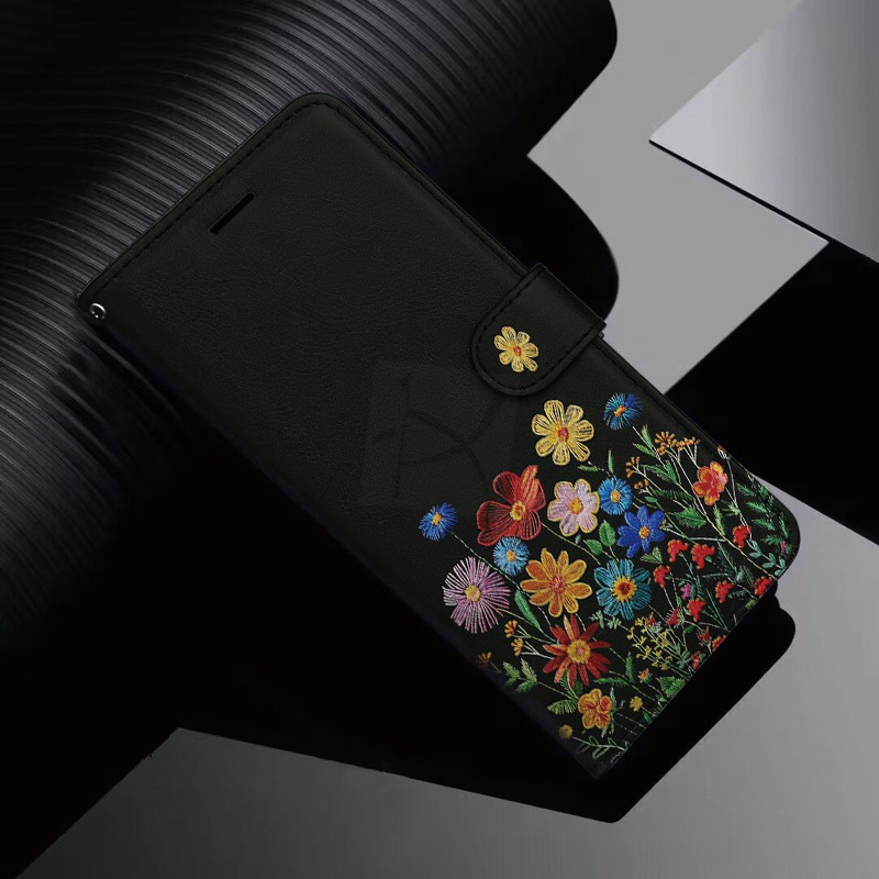 

Flowering Shrubs Pu Magnetic Flip Wallet Case With Card Holder Stand For Iphone 5/6/6s/7/8/x/xs/xr/se2 2020/se3 2022/11/12/13/14 Pro Max