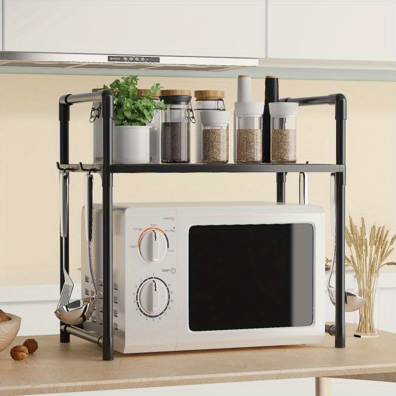 

Kitchen Organizer Rack - Spacious & Storage Shelf For Microwave, Oven, Machine - No Required