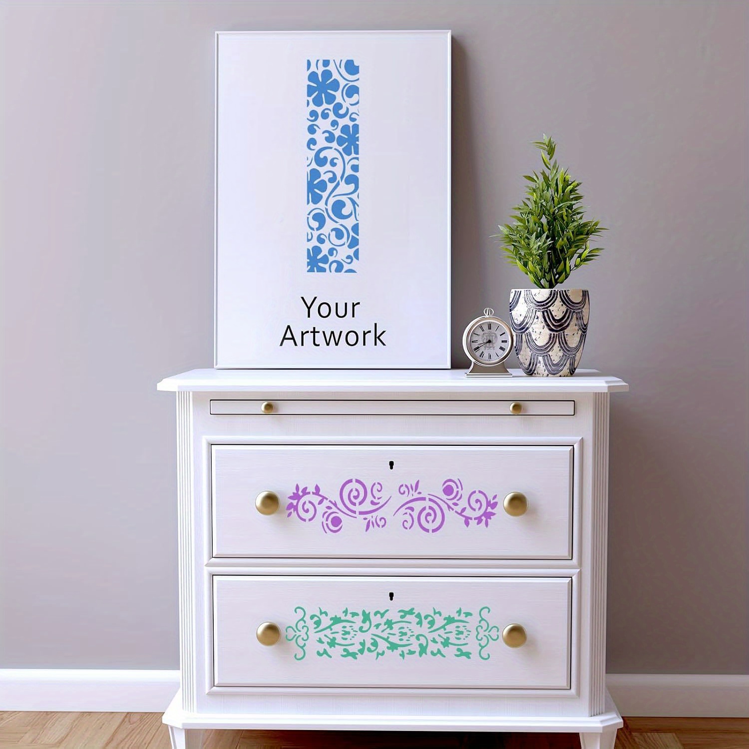 12 Stencil Per Pittura Riutilizzabili | Modelli Foglia Per Decorazioni | Per Pareti, Legno, Tessuto, Torte