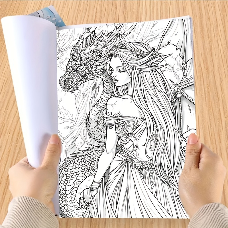 

Girl And Dragon Notepad: -page, Soft-cover, Paper-based Notepad Featuring A Girl And Dragon Theme, Teens And Adults. Suitable For Coloring Tools, A Great Gift For Holidays And Birthdays.