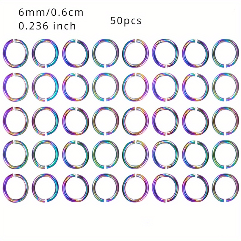 TEMU 10/ piezas Anillos de acero inoxidable de 4-12mm para pulseras, conexión de anillos, anillos para collares, llaveros y joyería, anillos O