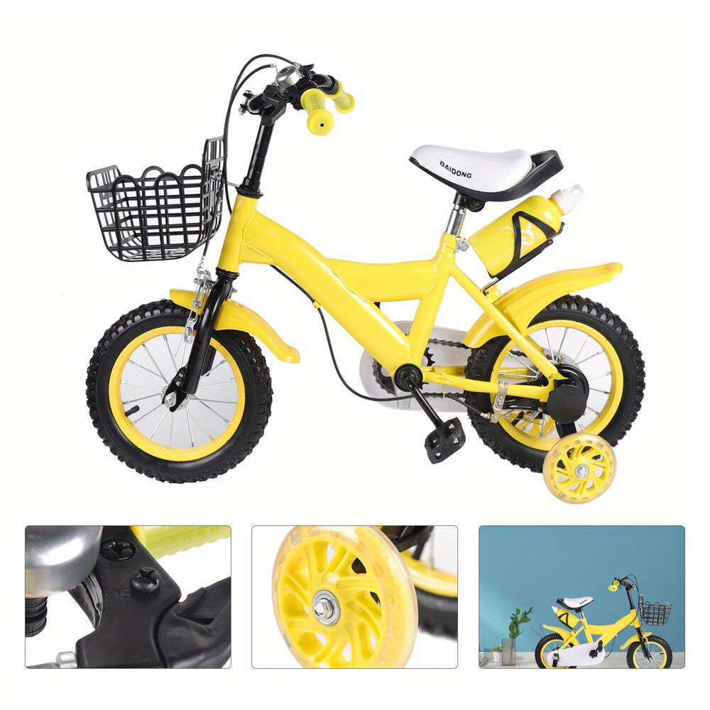 

12 Inch Bike Bicycle Beginner Bike Outdoor Indoor Bike Carbon Steel Durable Gift