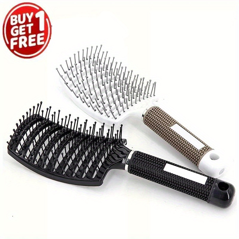 

2pcs Styling Comb Set - Abs Plastic, & Massage Brushes For Drying And Shaping, Removal, Suitable Types, , For / Use, For