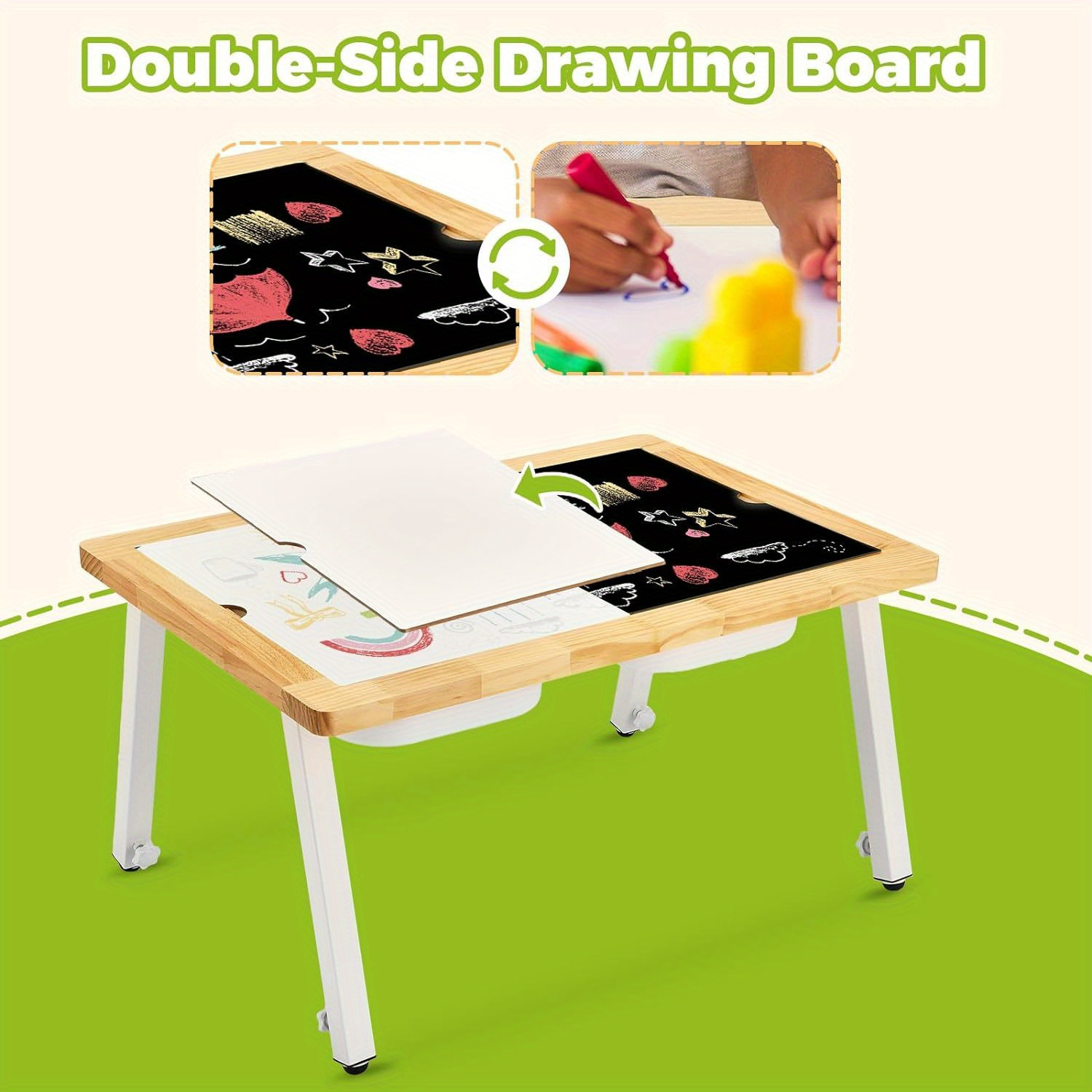 Sensory Table Stools Toddlers 1 5 Kids Table 3 Bins Writable - Temu