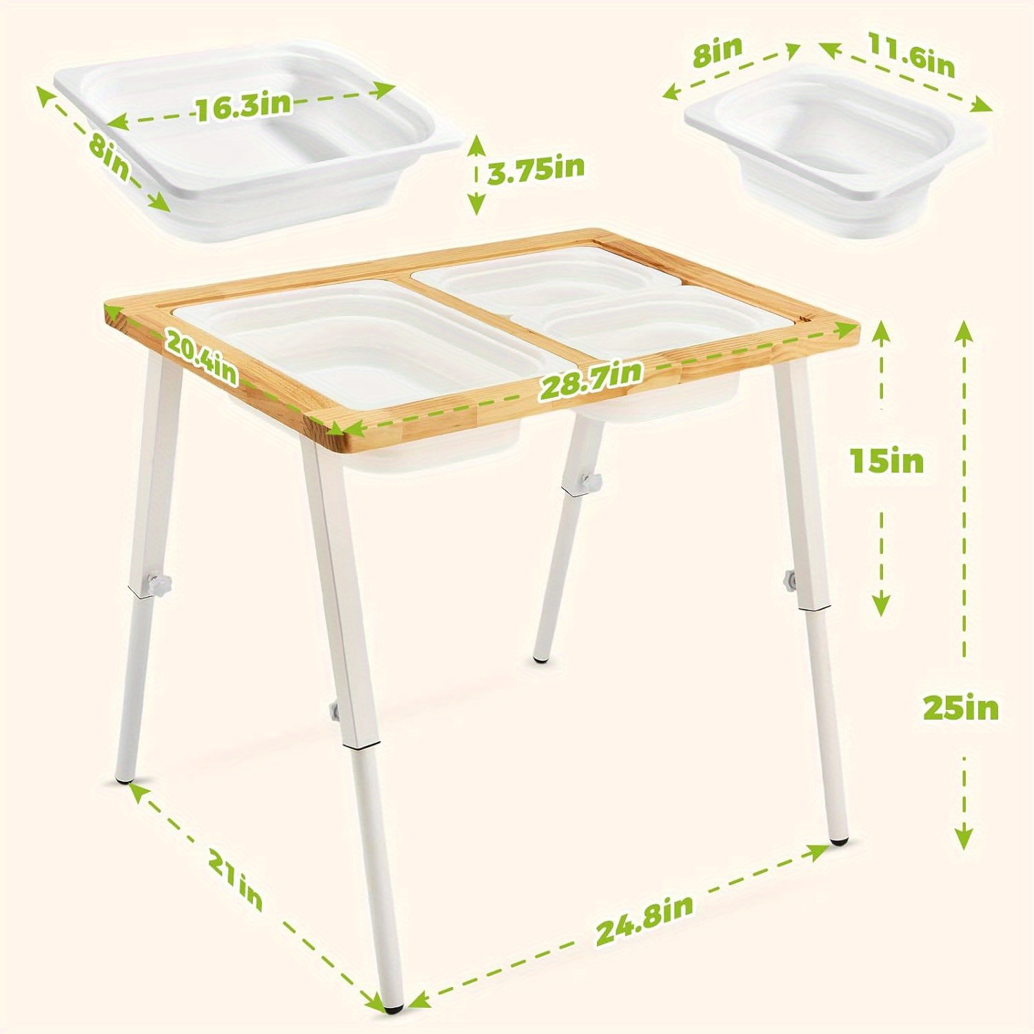 Sensory Table Stools Toddlers 1 5 Kids Table 3 Bins Writable - Temu