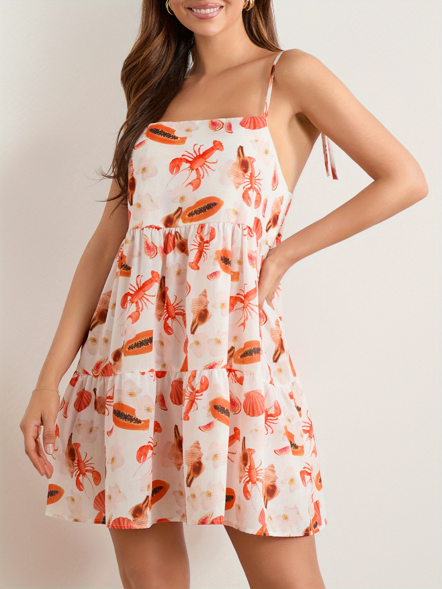 knee length dresses for ladies Maris Lobster Mini Dress