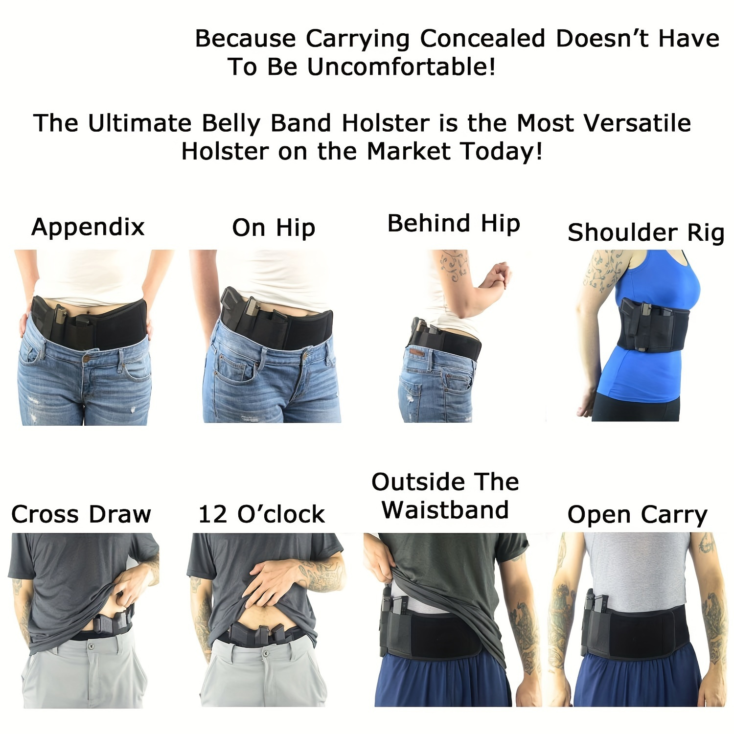 Belly Band Holster Concealed Carry Holsters Men Women Waist - Temu