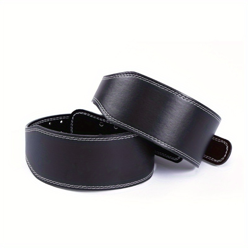 

Premium Pu Leather Weightlifting Belt - Enhance Your Fitness Routine With Durable Black Training & Squat Support