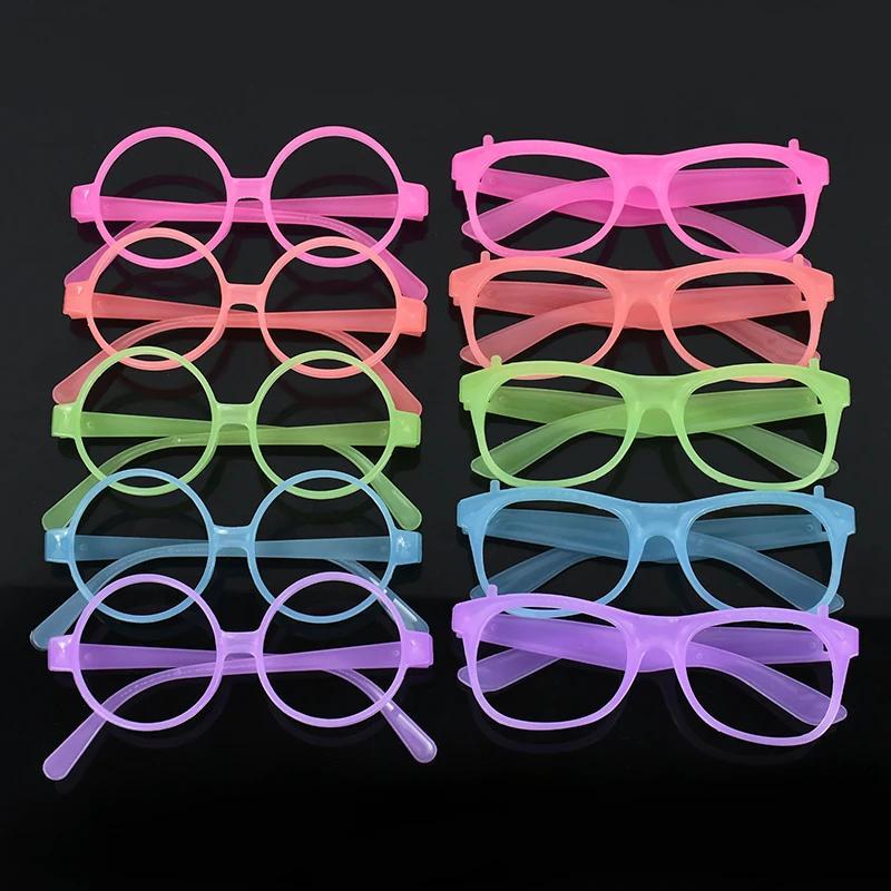 

10 Pack Unisex Glow In The Dark Glasses - Plastic Light Up Eyewear, No Electricity Needed, Assorted Colors, Ideal For Halloween, Christmas Party Favors & Celebrations