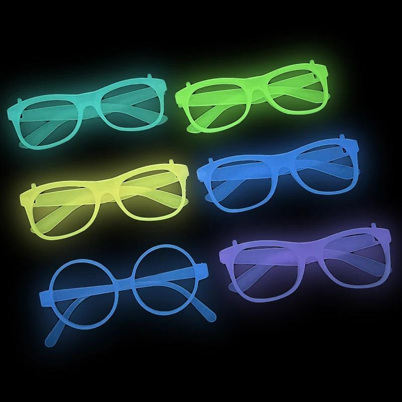 

10 Pack Glow In The Dark Glasses - Unisex Light Up Eyewear, No-charge Fluorescent Party Favors, Elf Theme, Holiday & Festival Celebratory Accessories, Halloween & Christmas Gift Props