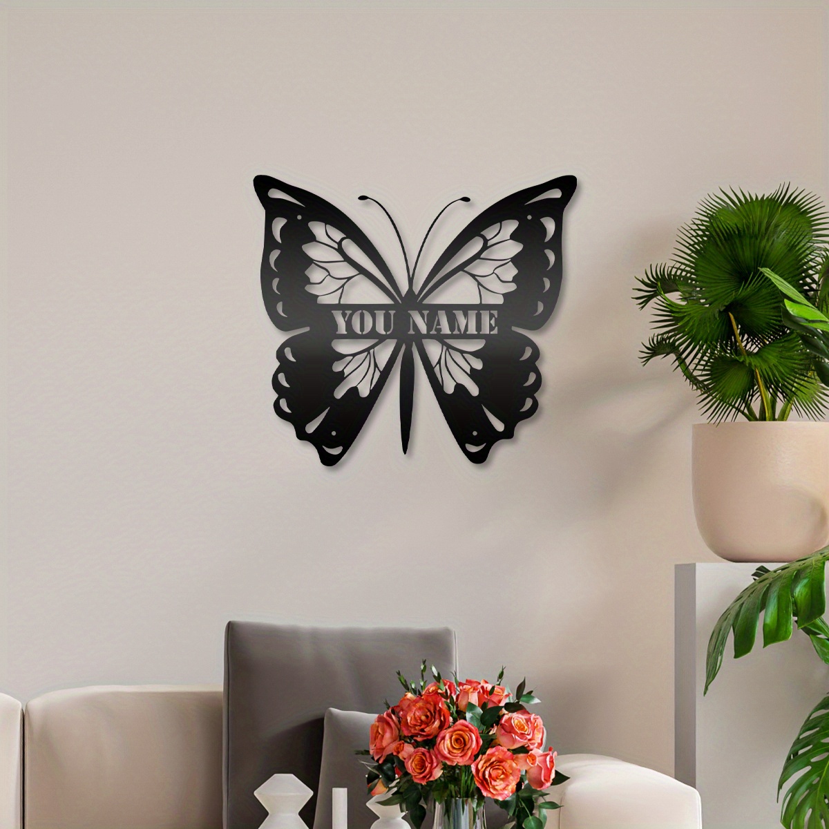 

Personalized Butterfly Metal Wall Art - Custom Home Decor Sign, Perfect Gift Idea For Her Butterfly Wall Decor Metal Butterfly Wall Decor