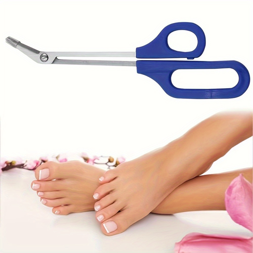 

Ergonomic Long-handle Toenail Clipper - Stainless Steel, Straight Blade For Precision Trimming - Foot Care