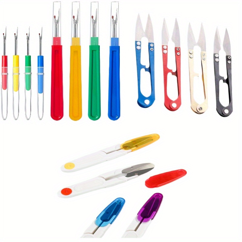 

8-piece Sewing Seam Ripper Kit: Includes 4 Thread Seam Removers, Stitch Unpickers, Thread Cutters, Trimming Scissors, Soft Tape Measure, And Storage Bag For Sewing