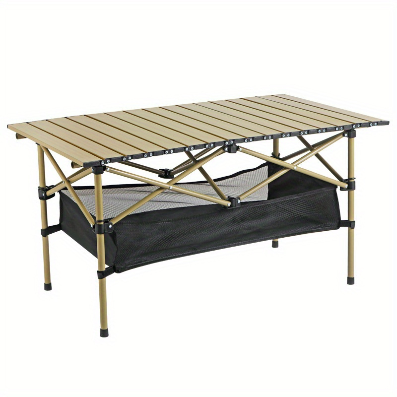 

Outdoor Portable Folding Table With Detachable Net, 300 Lb Load Bearing
