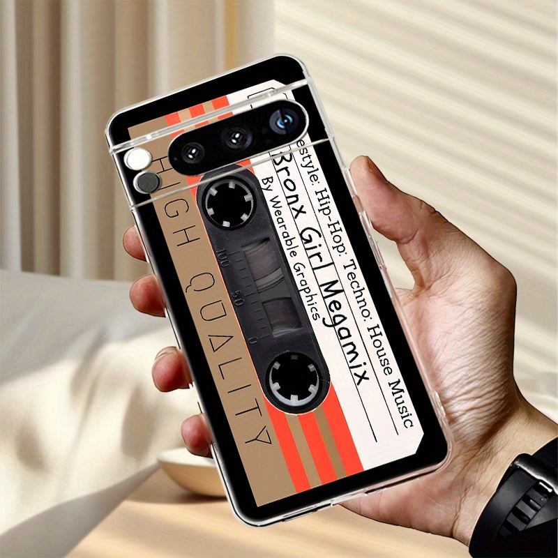 Retro Classic Cassette Tape Pattern Phone Case Compatible with Google Pixel  9 Pro, Pixel 9, Pixel 8 Pro, Pixel 8, Anti-Drop Protective Cover for Pixel  7, Pixel 7a, Pixel 7 Pro, Pixel 6a, Pixel 6 ...