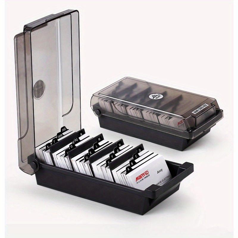 

High-capacity Business Card Organizer - Durable Plastic, Holds 500 Cards, Perfect For Office & Events