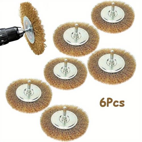 flat wire wheel drill rotary brush for paint and rust removal