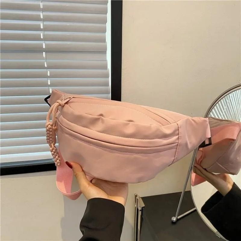 Solid Colour Ladies Canvas Sling Bag for Travel