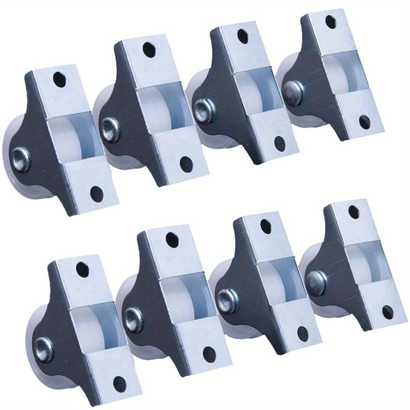 

8pcs Heavy-duty Metal Casters Set - Plate, Wheels With Wear-resistant Design For Furniture And Equipment