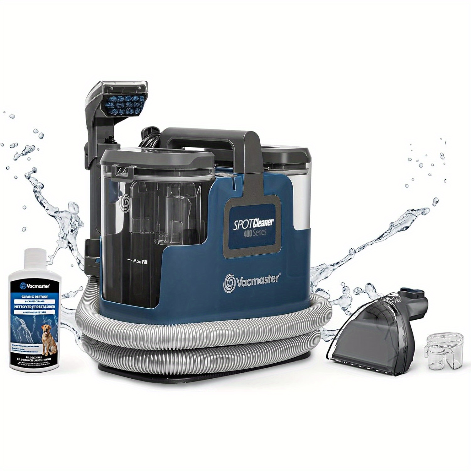 TEMU Portable Carpet & Upholstery Spot Cleaner Machine, 15kpa Power Suction With Versatile Tools For Pets, Area Rugs And Couches