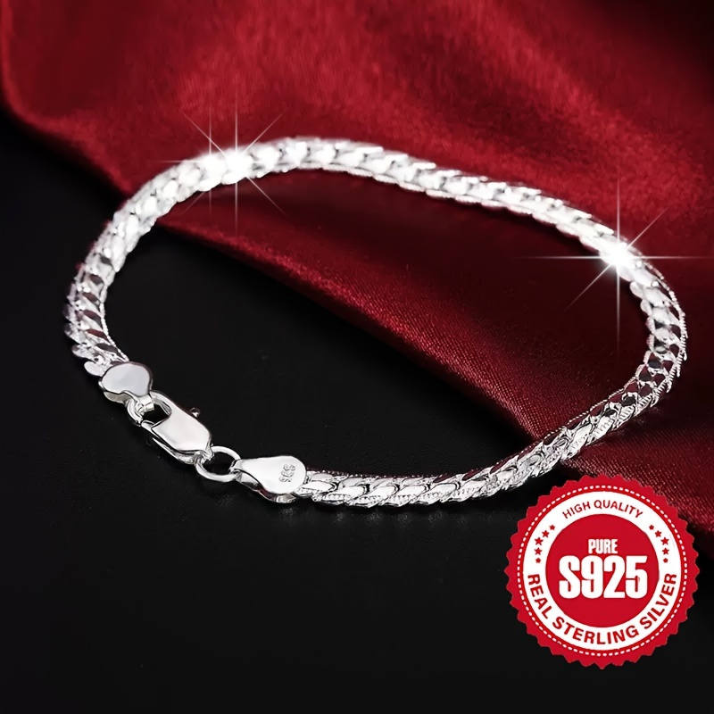 925 sterling silver universal men's women's twisted rope - Temu