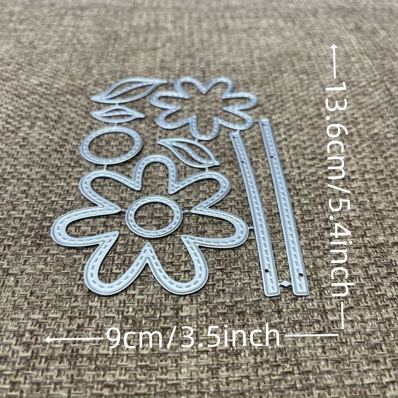 Image of 1pc Of Metal Cutting Dies For Flower And Leaf Decoration, Suitable For Scrapbooking And Crafting Templates