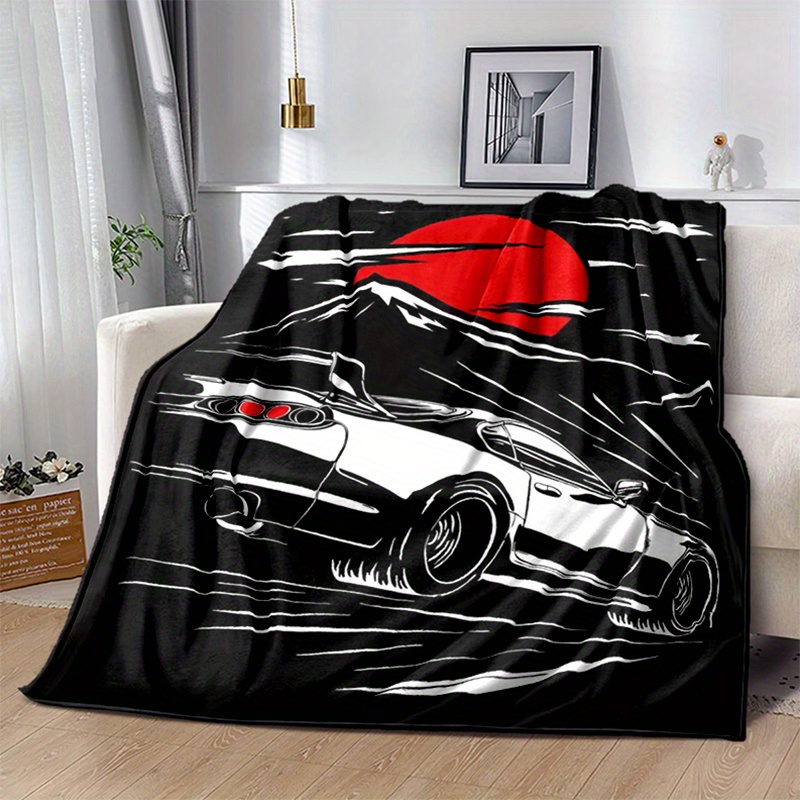 

Jdm Sports Car Printed Polyester Blanket - Soft Cozy Throw For Sofa, Bed, Travel - 100% Polyester Large Chair Mat For Home & Office Decor - All-season Versatile Comfort Blanket